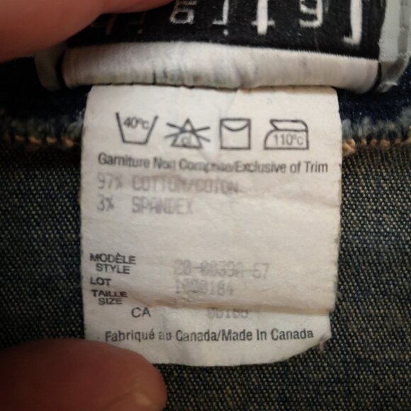 Digital Clothing Ladies Rough Hem Made In Canada Size Large Straight Jean Skirt - Picture 8 of 8